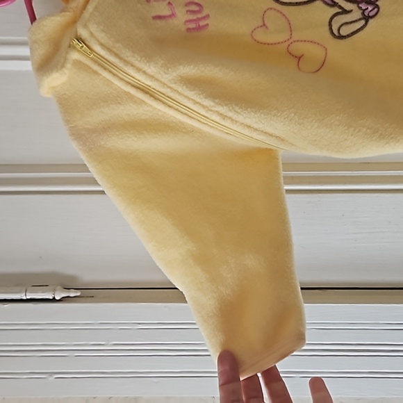 Disney Baby Yellow Pooh and Piglet Fleece Snowsuit 6-9M - Picture 3 of 10